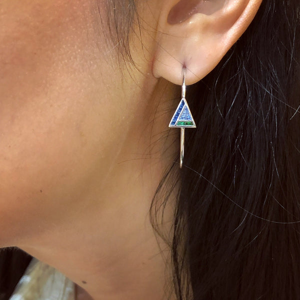 GeoArt Back to Basics Trillion Puzzle Hoop Earrings - Kavant & Sharart