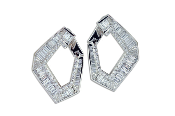 Origami Link no.5 Diamond Earrings (Grande)