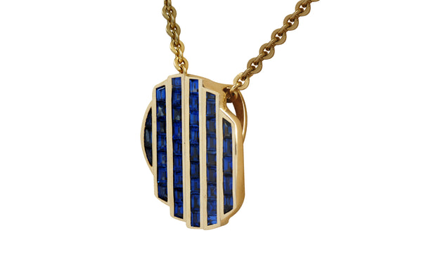 Agamo Blue Sapphire Diamond Pendant – kavantandsharart
