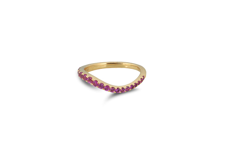 Talay Micro Flow Wave Ring in Pink Sapphire