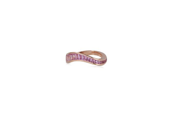 Talay Flow Wave Ruby Ring in Rose Gold