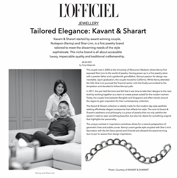 L'Officiel : tailored Elegance: Kavant & Sharart
