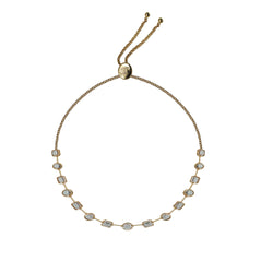 Mingle Emerald & Round Diamond Tennis Bolo Bracelet (SizeS)
