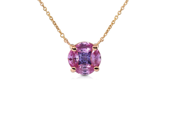 GeoArt Back to Basics Round Sapphire Puzzle Necklace