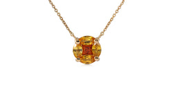 GeoArt Back to Basics Round Sapphire Puzzle Necklace