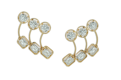 Mingle Triple Arch Diamond Earrings