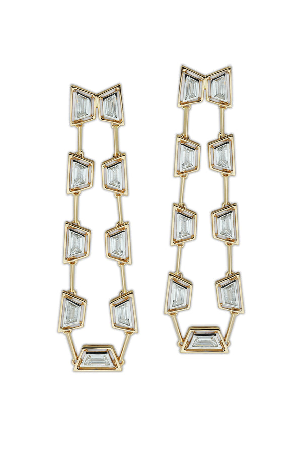 Mingle Trapeze 9 Diamond Earrings