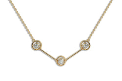 Twist Kaleidoscope Petite 3 Diamond Necklace