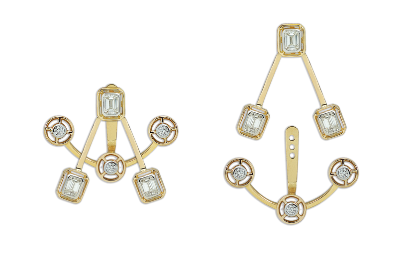 Mingle 6 EarJacket Diamond Earrings