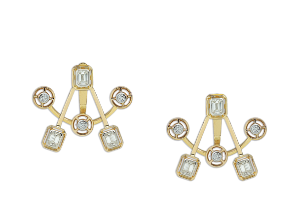 Mingle 6 EarJacket Diamond Earrings
