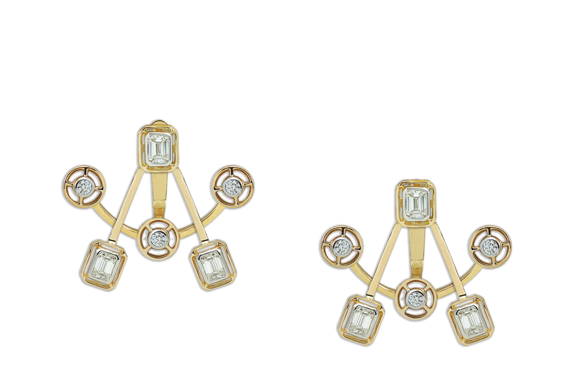 Mingle 6 EarJacket Diamond Earrings