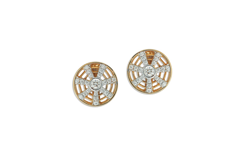 Twist Kaleidoscope Diamond Stud Earrings