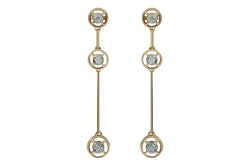 Twist Kaleidoscope Petite 3 Diamond Earrings