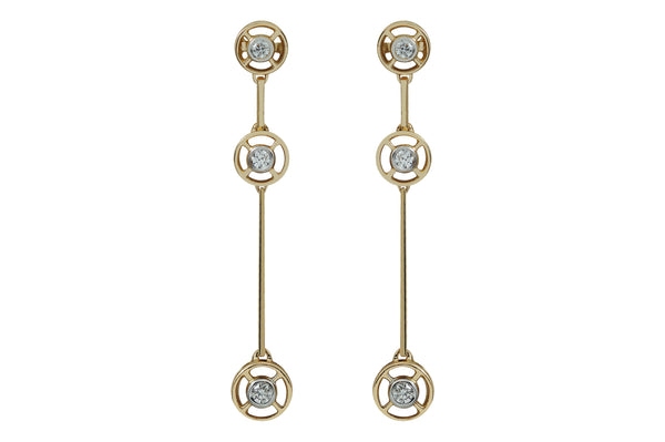 Mingle Petite 3 Bar Diamond Earrings