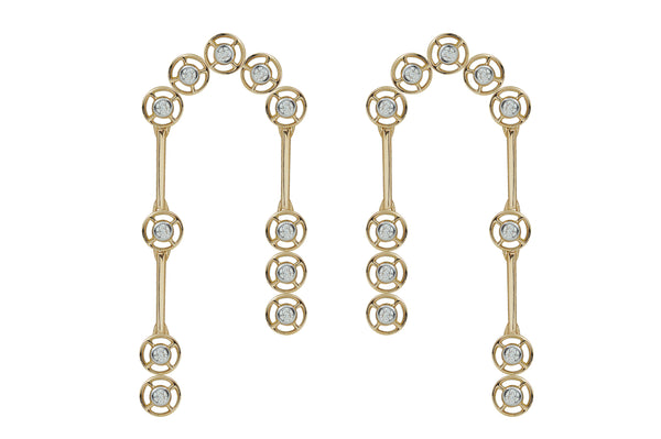 Mingle  Le Petite Arch 123 Diamond Earrings