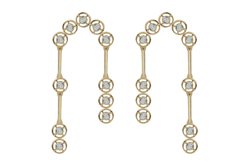 Mingle  Le Petite Arch 123 Diamond Earrings