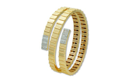 Twist Cigar Triple Tubogas Minimalist Diamond bangle