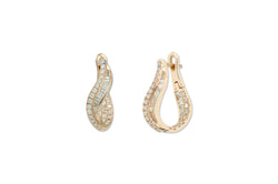 Talay Wave Twist Hoop Earrings (petite)