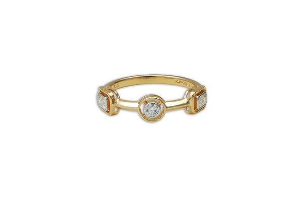 Mingle Emerald- Round- Emerald Cut Single Diamond Rings