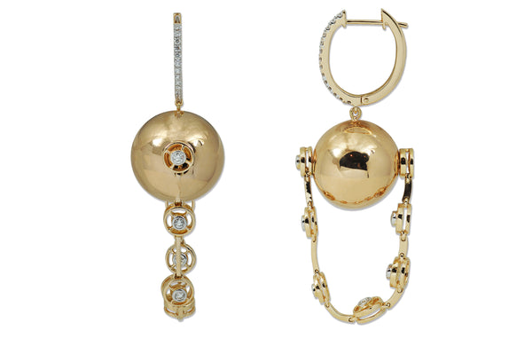 Twist Le Petite Ball Diamond Earrings