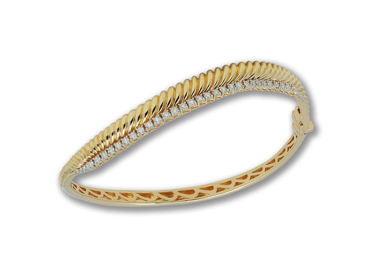 Talay Ripples Duo Diamond Bangle