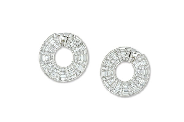 The Twist Medium 2.0 Disc Diamond Earrings