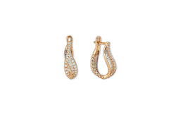 Talay Wave Twist Hoop Earrings (petite)