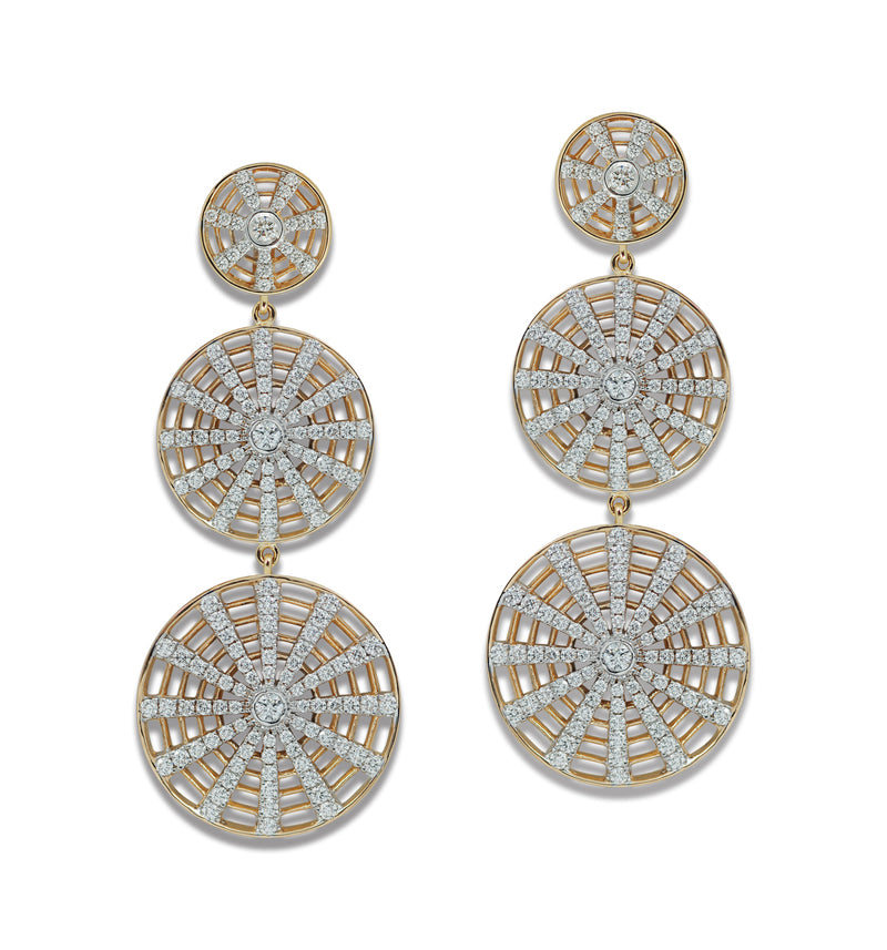 Twist Kaleidoscope 3-2-1 Diamond Earrings