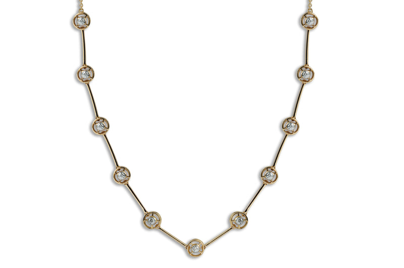 Twist Kaleidoscope Petite 11 Diamond Necklace