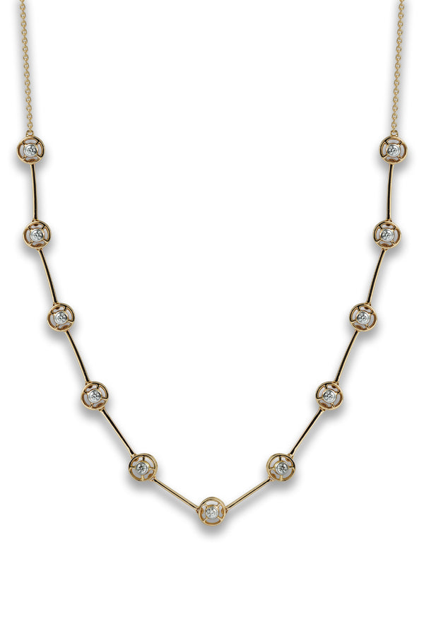 Twist Kaleidoscope Petite 11 Diamond Necklace