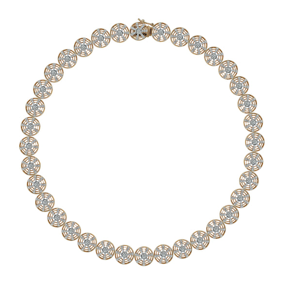 Twist Kaleidoscope Disc Diamond Necklace