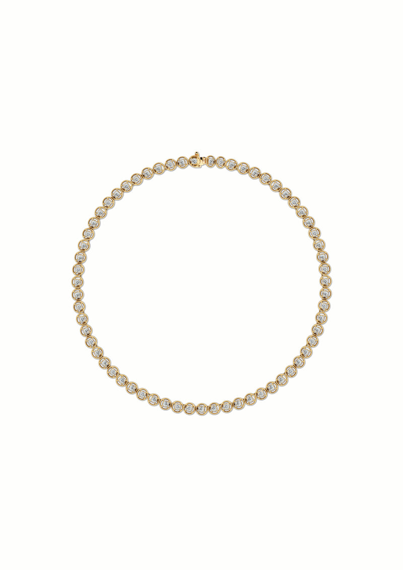 Twist Kaleidoscope Petite Tennis Diamond Necklace