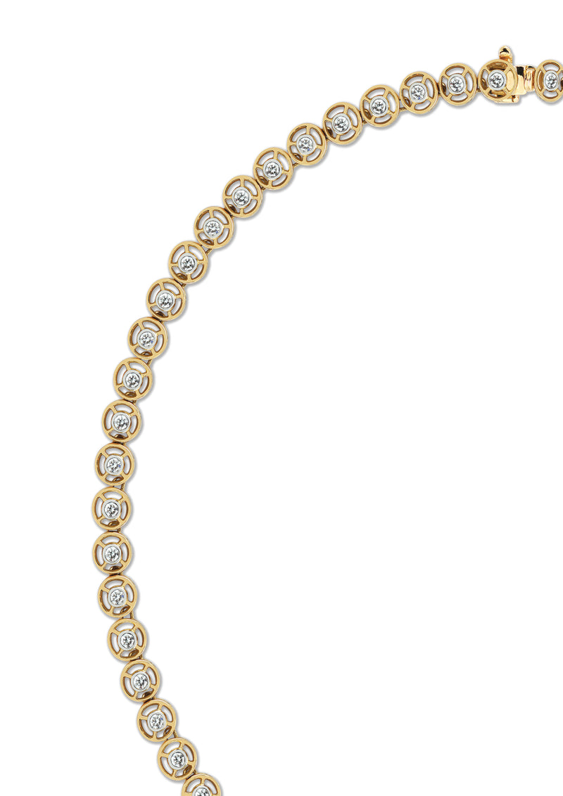 Twist Kaleidoscope Petite Tennis Diamond Necklace