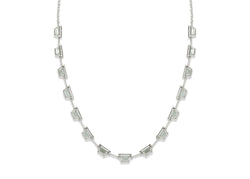 Mingle Trapeze 15 Diamond Necklace 18K White Gold