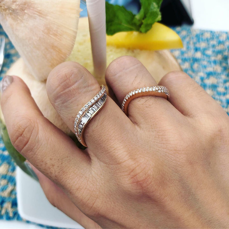 Wavy diamond band deals