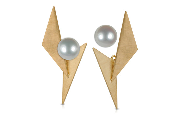 GeoArt DUO TT Brushed Ear Jacket - Earrings