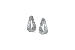 Talay Wave Twist Diamond Hoop Earrings (small)