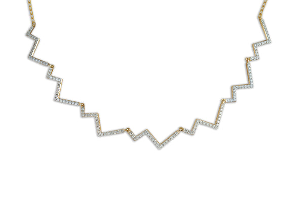 Origami Ziggy Diamond 7 Necklace