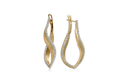 Talay Wave Twist Hoop Earrings (medium)