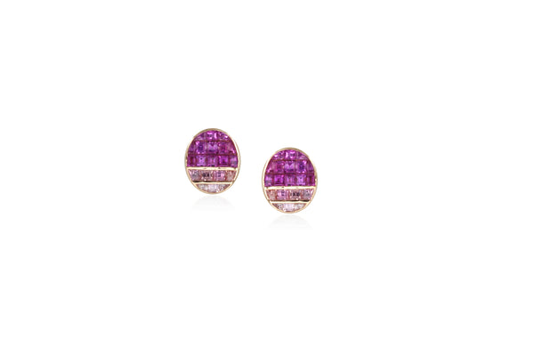 GeoArt Back to Basics Oval Puzzle Stud Earrings