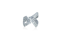 Origami Asymmetry Silhouette Diamond Ring