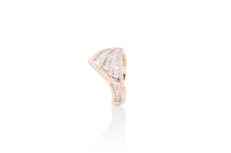 Talay Wave II Rose Gold Diamond Ring