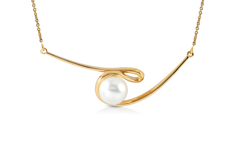 Talay Akoya Pearl Silhouette Necklace