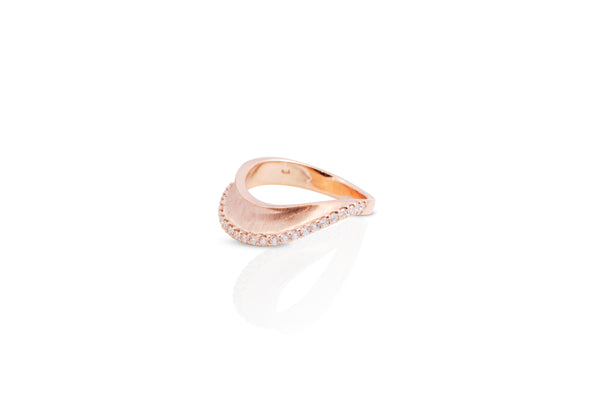 Talay Wave II Rose Gold Diamond Ring