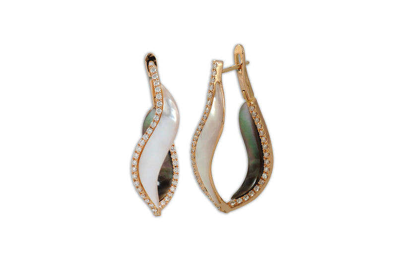 Talay Wave Twist Hoop Earrings (medium)