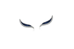 Talay Wave 19 Sapphire Stud Earrings