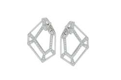 Origami Link no.5 Skeleton Diamond Earrings Grande
