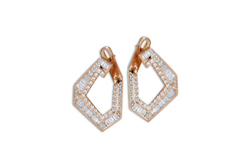 Origami Link no.5 Diamond Earrings (Medium)