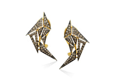 Origami Diamond Swan Earrings
