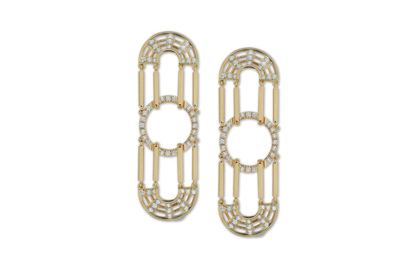 Twist Kaleidoscope Diamond X-Earrings